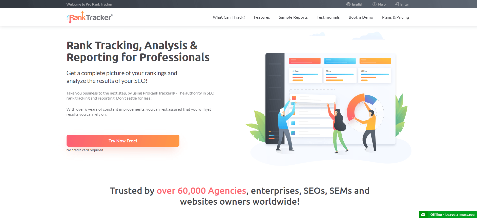 Pro rank tracker, a tool used for Keyword research for rank tracking, analysis, and reporting.