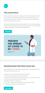 An email by Canva on tips to cope with the global health crisis by COVID-19